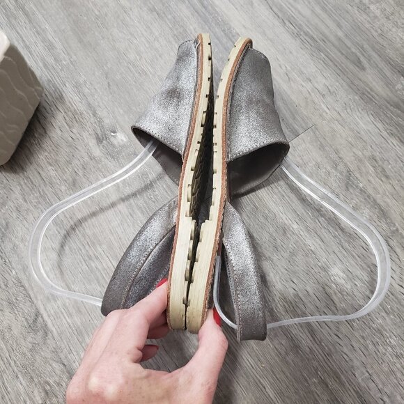 Avarca Menorquina Pons Slip On Sandals 37 Silver - Picture 3 of 8